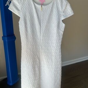 Lilly Pulitzer White Textured Mini Dress